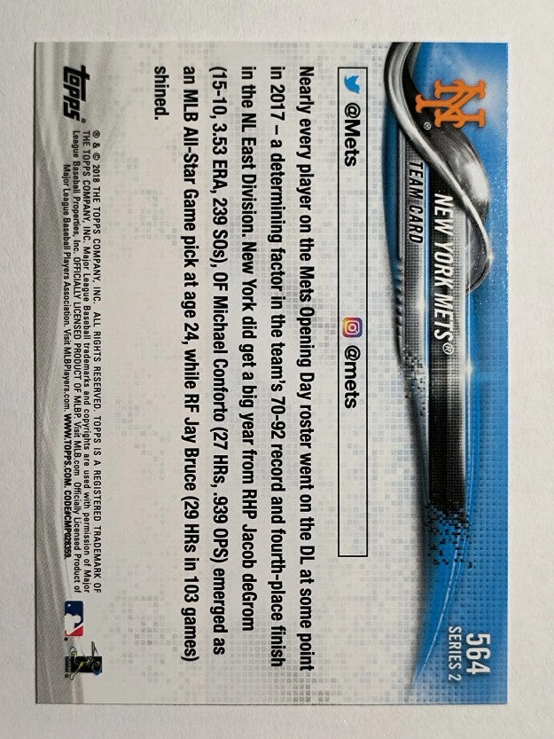 2018 Topps #564 New York Mets