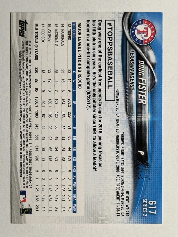 2018 Topps #617 Doug Fister