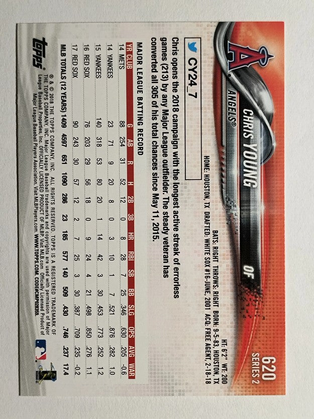 2018 Topps #620 Chris Young
