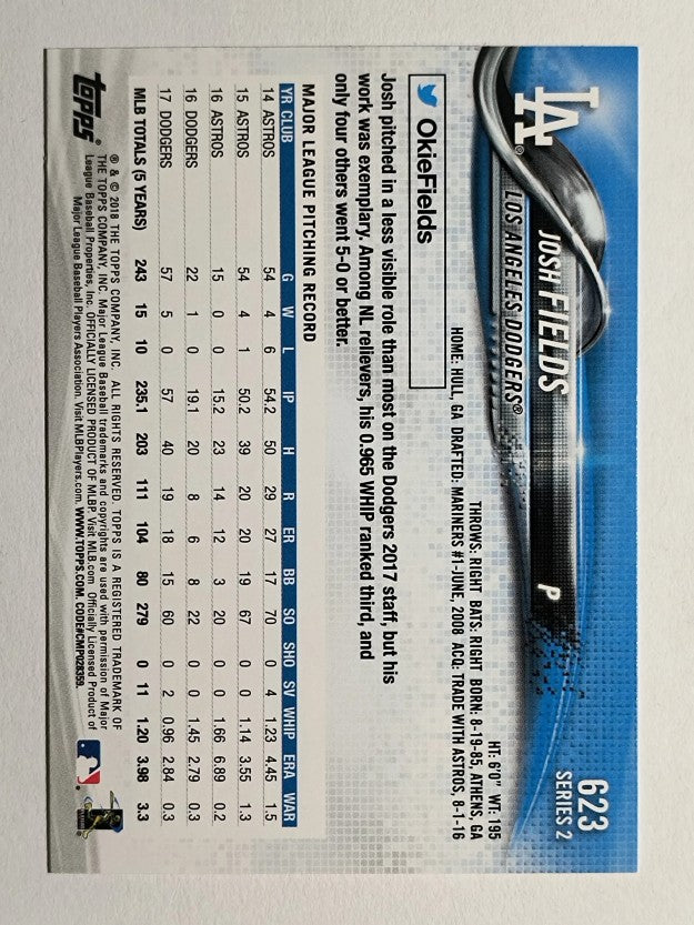 2018 Topps #623 Josh Fields