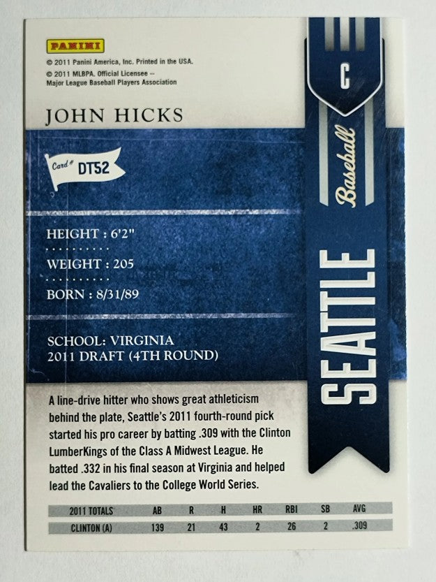 2011 Playoff Contenders Draft Ticket #DT52 John Hicks