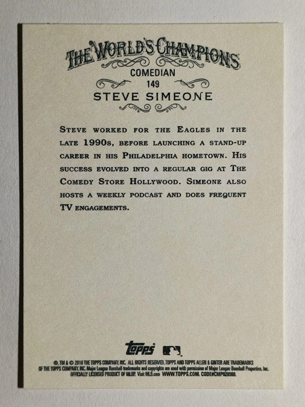 2018 Topps Allen and Ginter #149 Steve Simeone