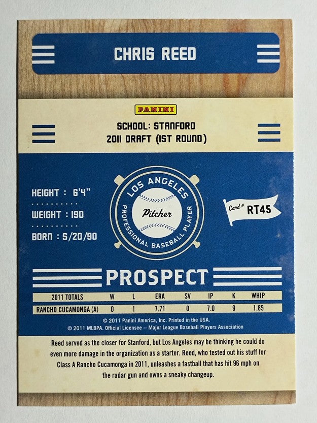 2011 Playoff Contenders Prospect Ticket #RT45 Chris Reed