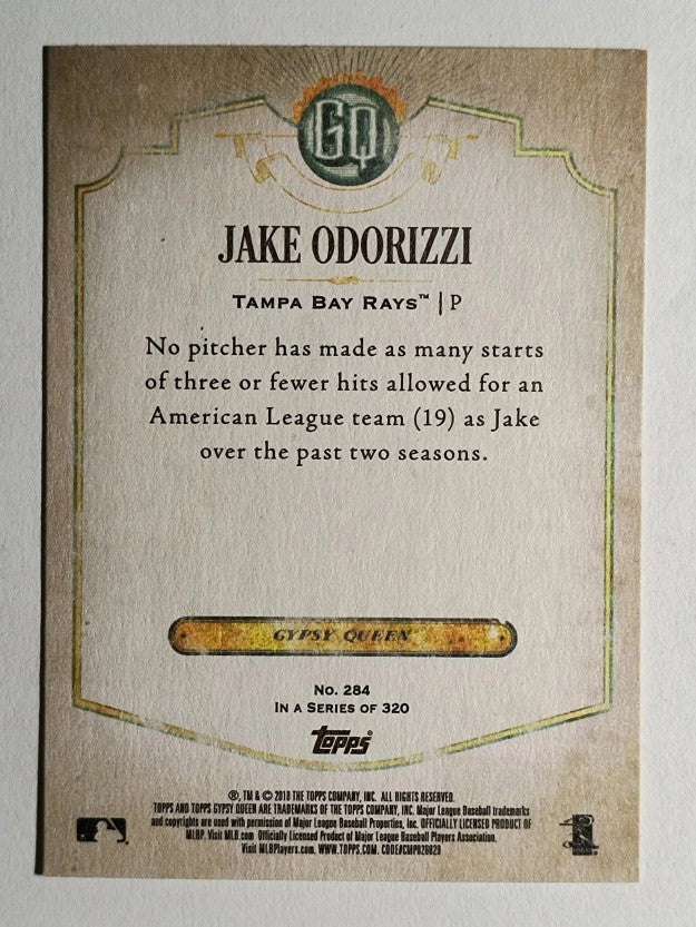 2018 Topps Gypsy Queen #284 Jake Odorizzi