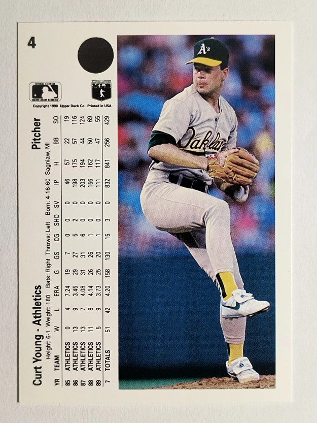 1990 Upper Deck #4 Curt Young
