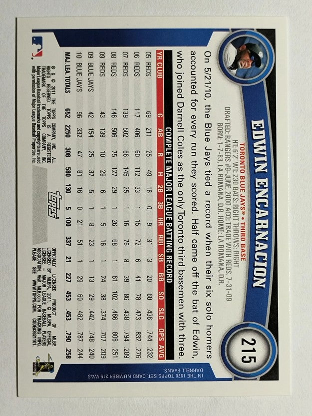 2011 Topps #215 Edwin Encarnacion