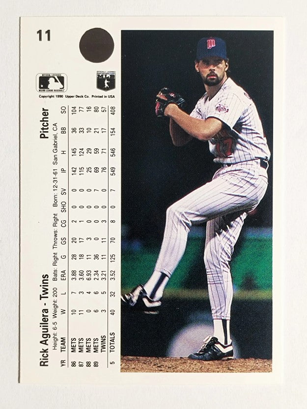 1990 Upper Deck #11 Rick Aguilera