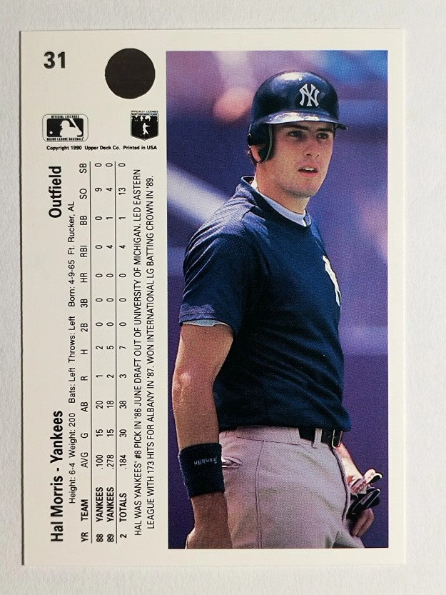 1990 Upper Deck #31 Hal Morris