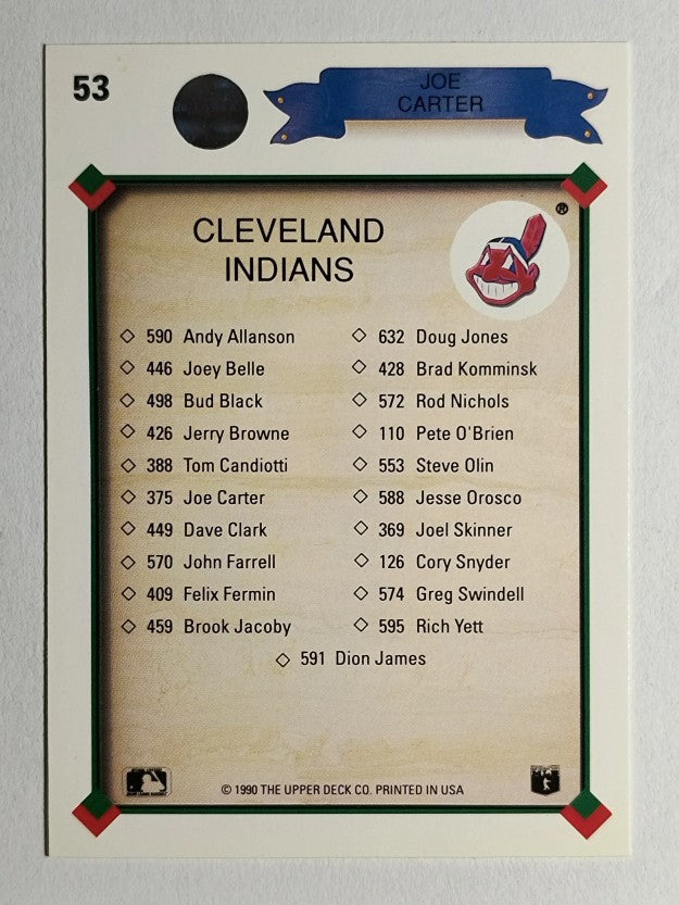 1990 Upper Deck #53 Joe Carter TC