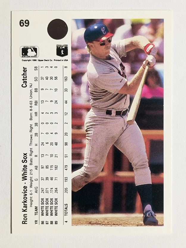 1990 Upper Deck #69 Ron Karkovice