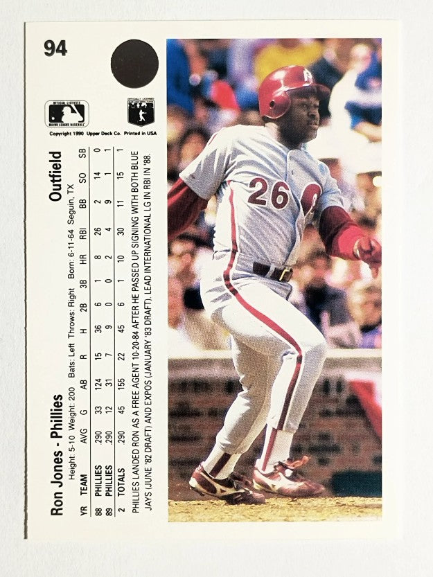 1990 Upper Deck #94 Ron Jones