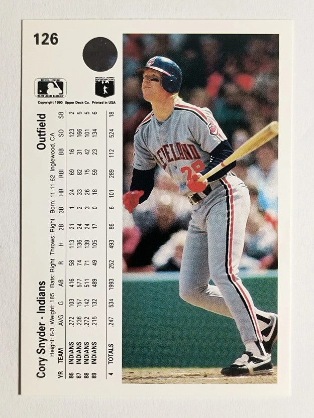 1990 Upper Deck #126 Cory Snyder
