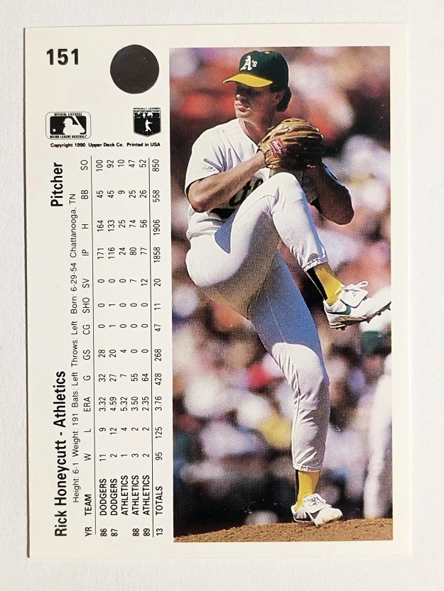 1990 Upper Deck #151 Rick Honeycutt