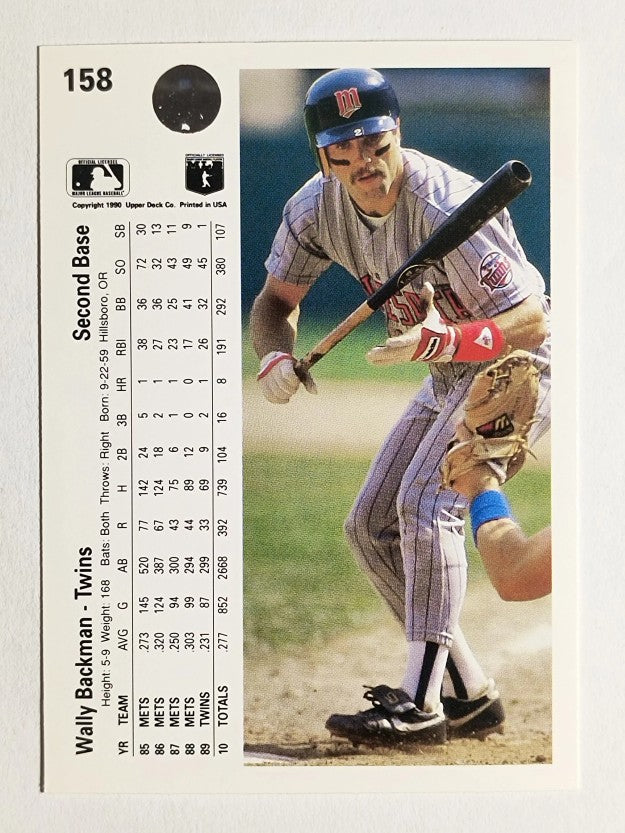 1990 Upper Deck #158 Wally Backman