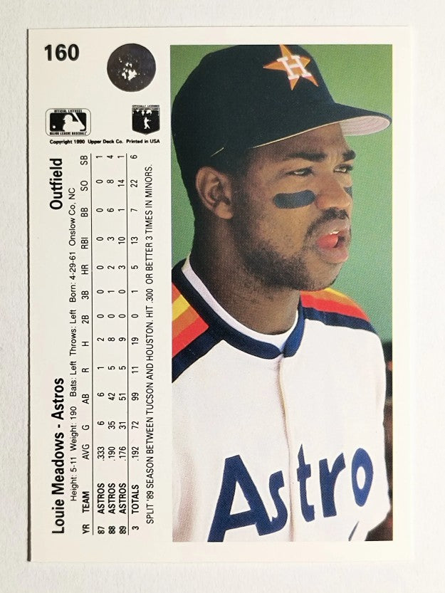 1990 Upper Deck #160 Louie Meadows