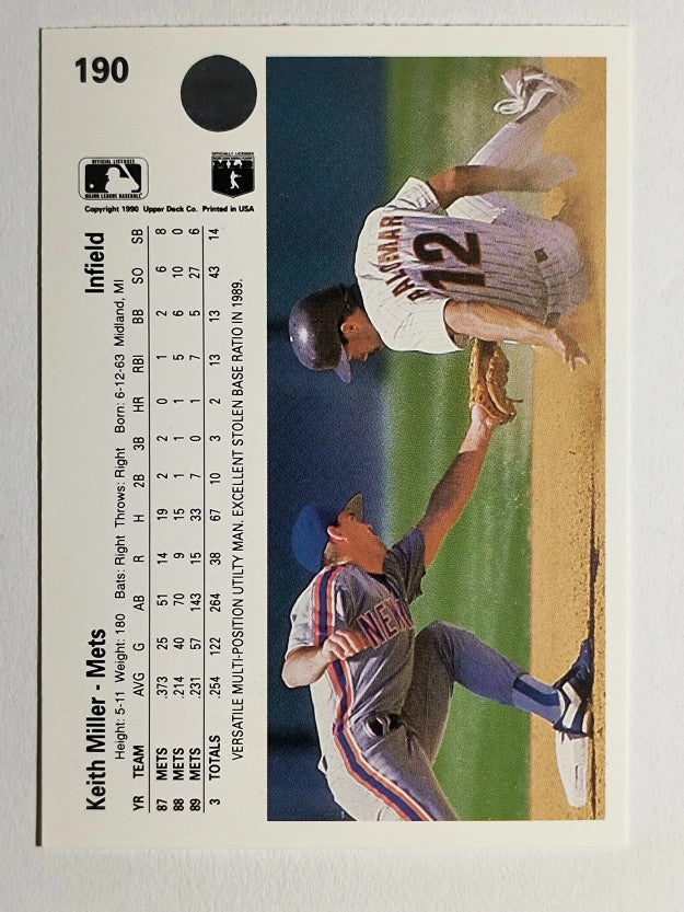 1990 Upper Deck #190 Keith Miller