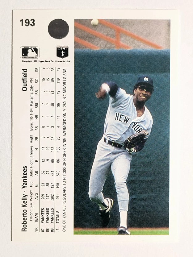 1990 Upper Deck #193 Roberto Kelly