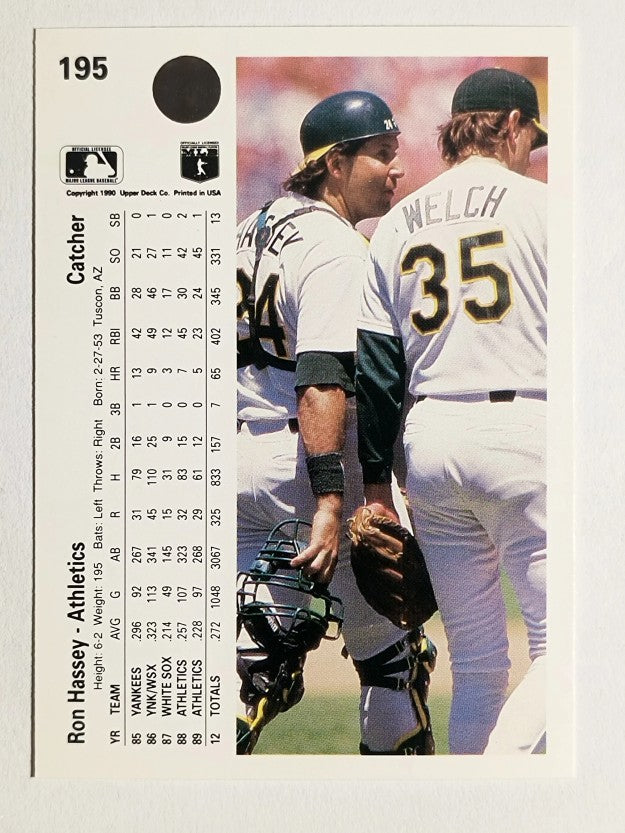 1990 Upper Deck #195 Ron Hassey