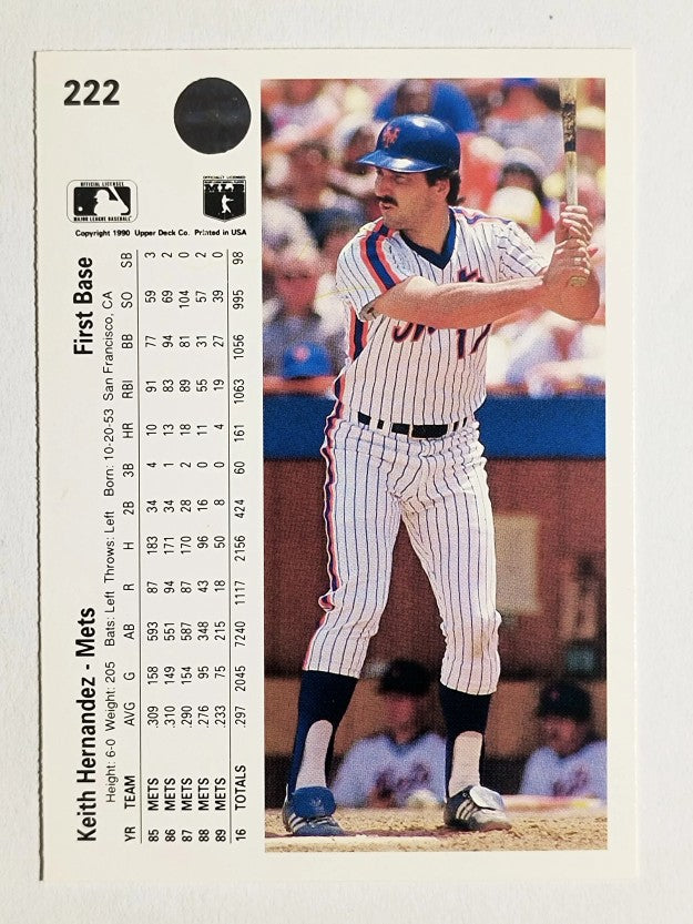 1990 Upper Deck #222 Keith Hernandez
