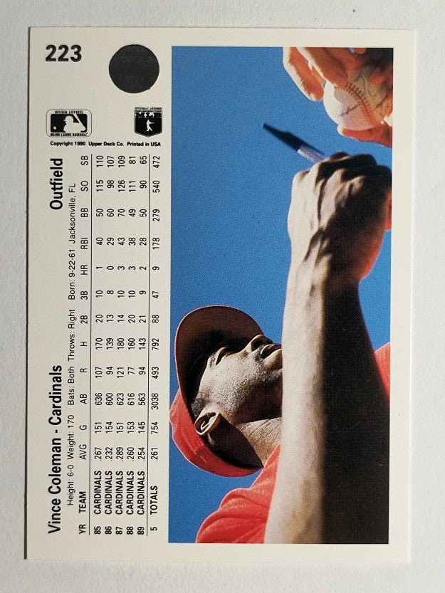 1990 Upper Deck #223 Vince Coleman