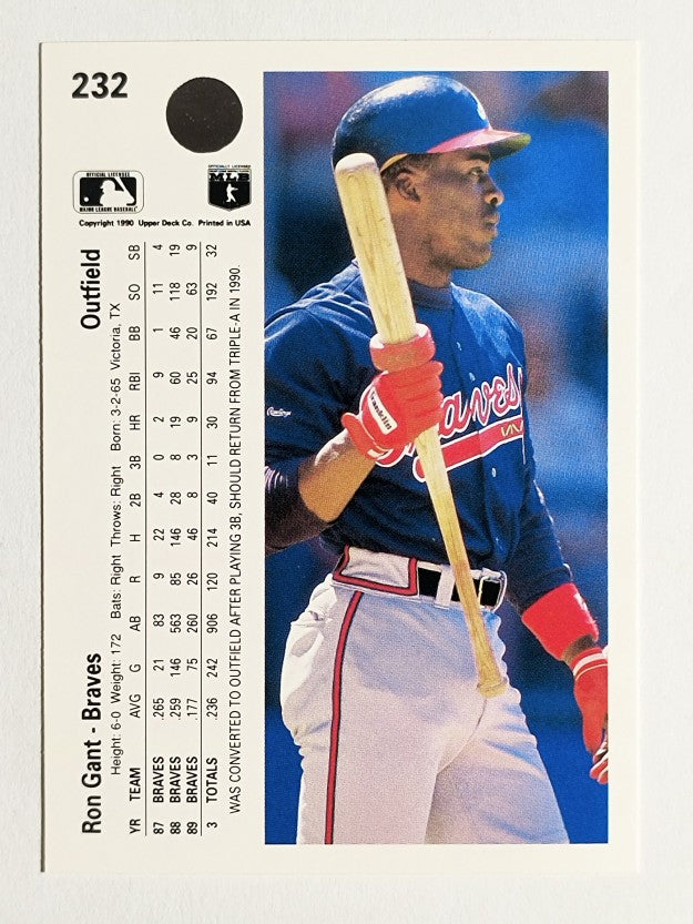 1990 Upper Deck #232 Ron Gant