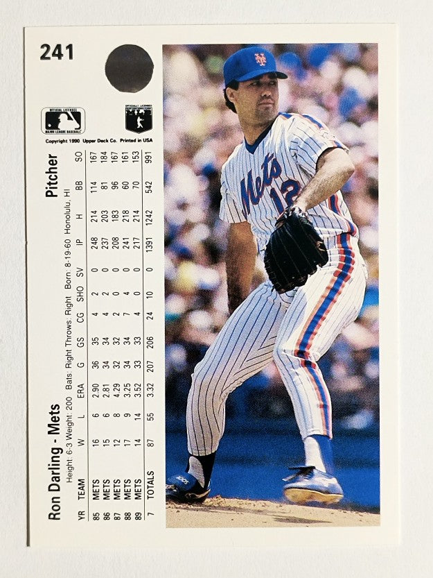 1990 Upper Deck #241 Ron Darling