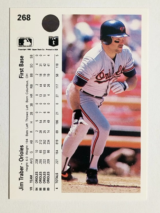 1990 Upper Deck #268 Jim Traber