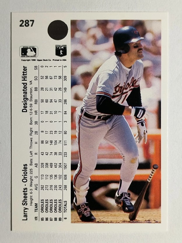 1990 Upper Deck #287 Larry Sheets