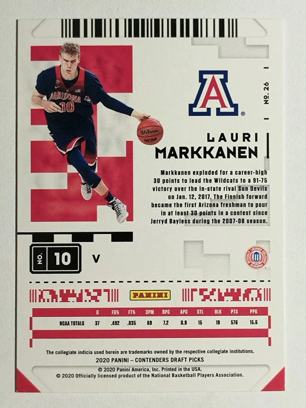 2020-21 Panini Contenders Draft Picks Variations #26 Lauri Markkanen