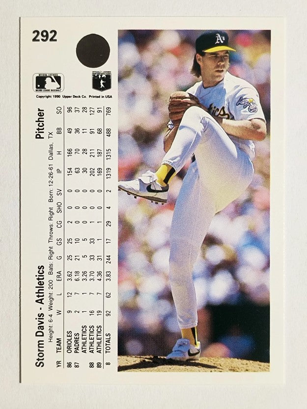 1990 Upper Deck #292 Storm Davis