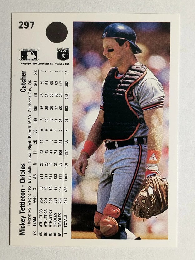 1990 Upper Deck #297 Mickey Tettleton