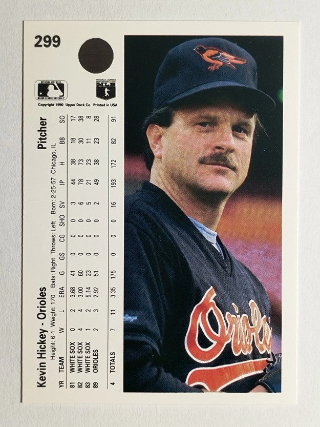 1990 Upper Deck #299 Kevin Hickey