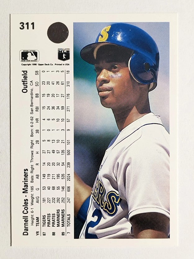 1990 Upper Deck #311 Darnell Coles