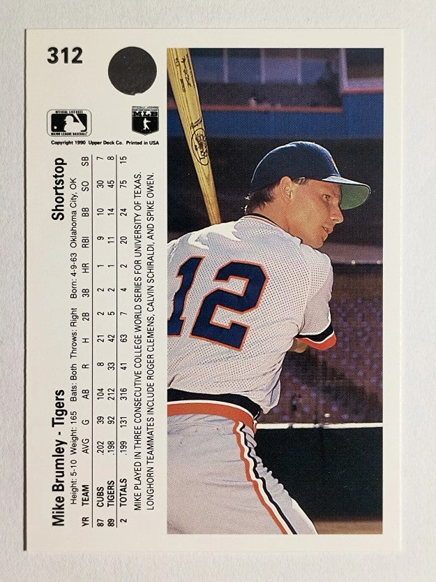1990 Upper Deck #312 Mike Brumley