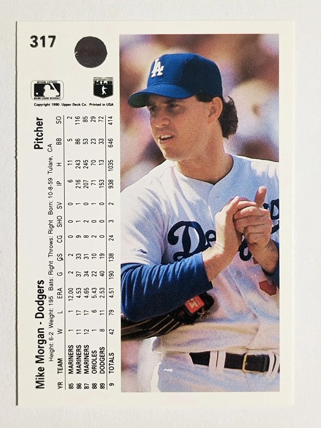 1990 Upper Deck #317 Mike Morgan