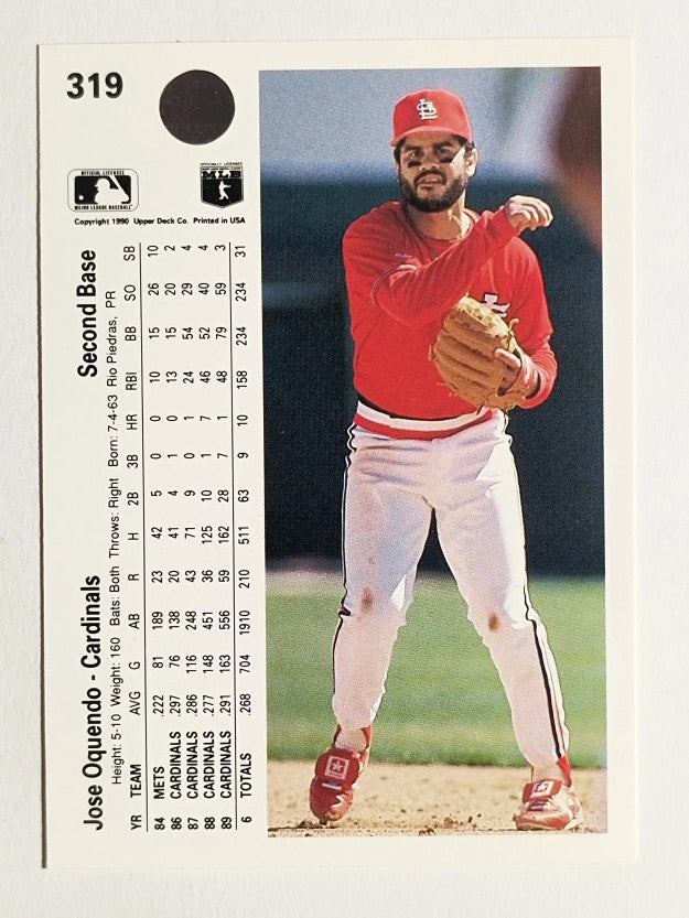 1990 Upper Deck #319 Jose Oquendo