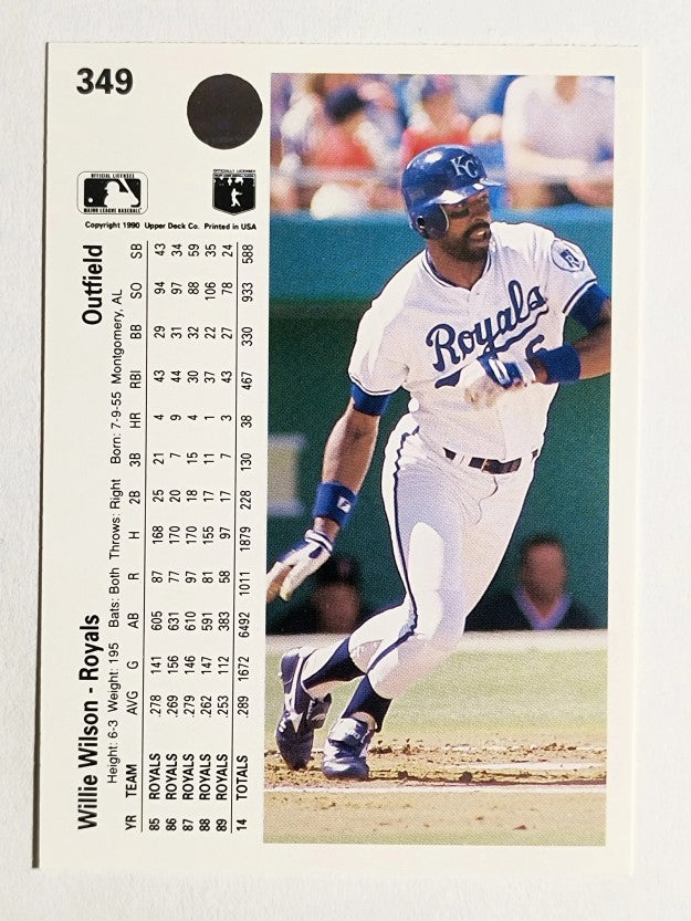 1990 Upper Deck #349 Willie Wilson