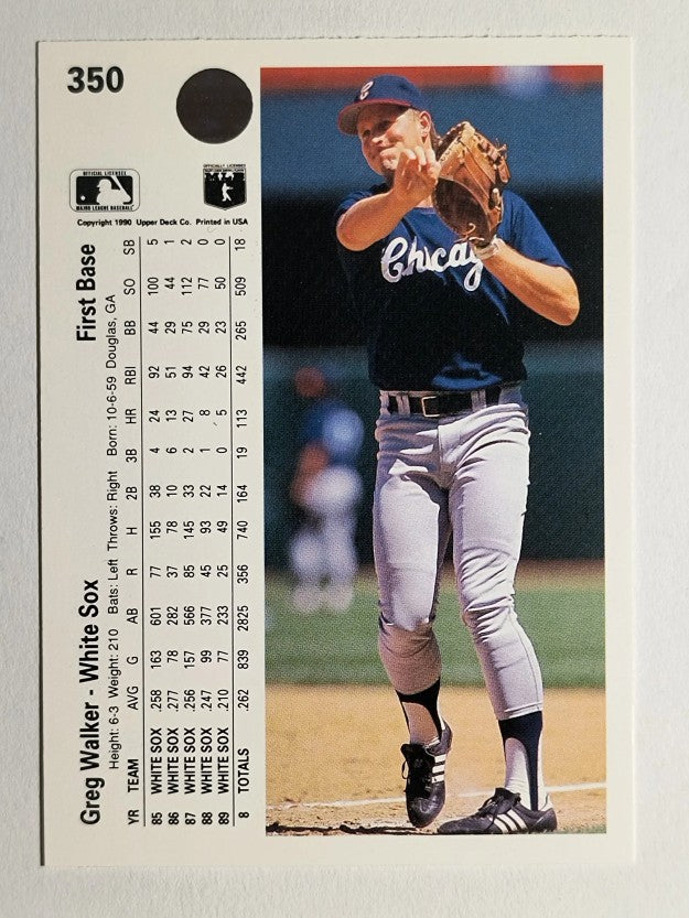 1990 Upper Deck #350 Greg Walker