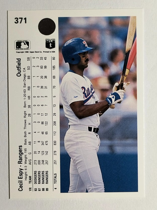 1990 Upper Deck #371 Cecil Espy