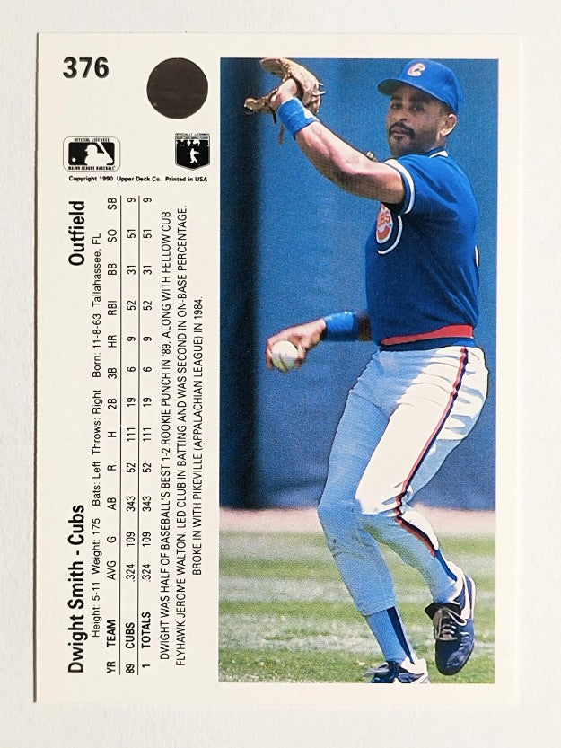 1990 Upper Deck #376 Dwight Smith