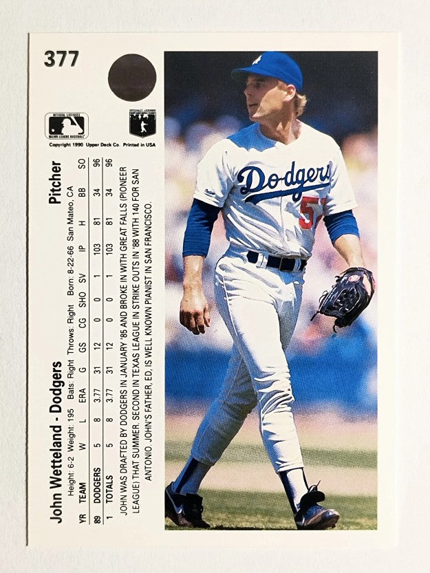 1990 Upper Deck #377 John Wetteland