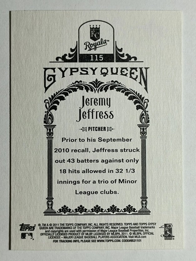 2011 Topps Gypsy Queen #115 Jeremy Jeffress RC