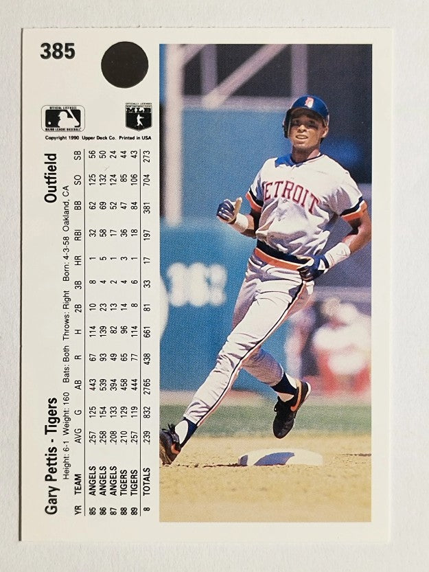 1990 Upper Deck #385 Gary Pettis
