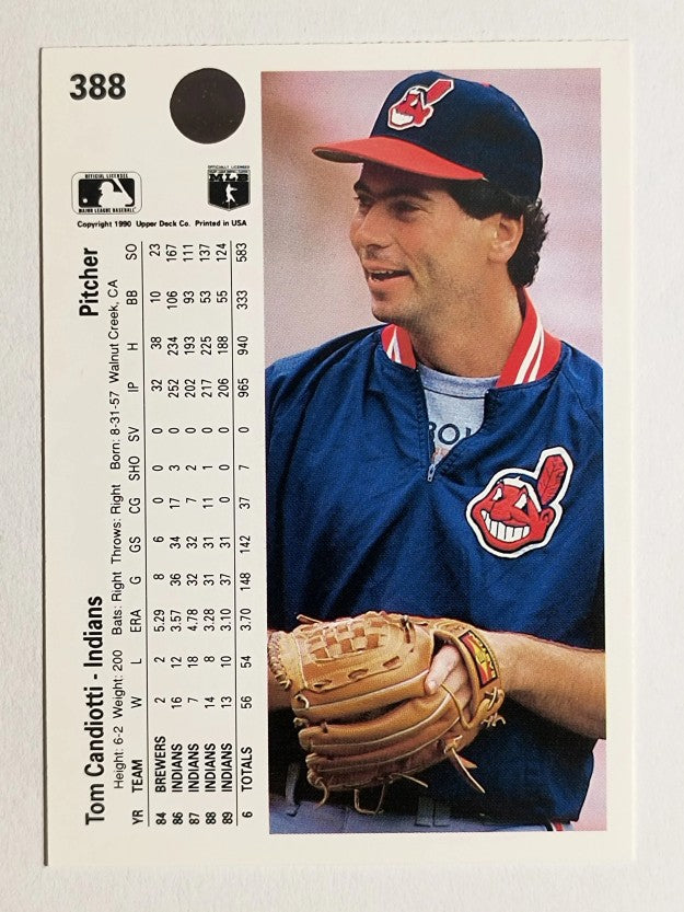 1990 Upper Deck #388 Tom Candiotti