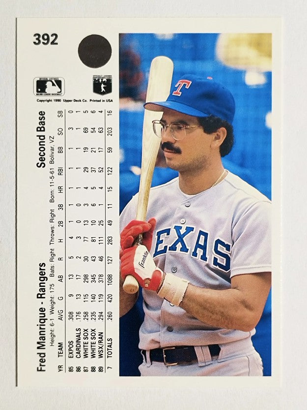 1990 Upper Deck #392 Fred Manrique