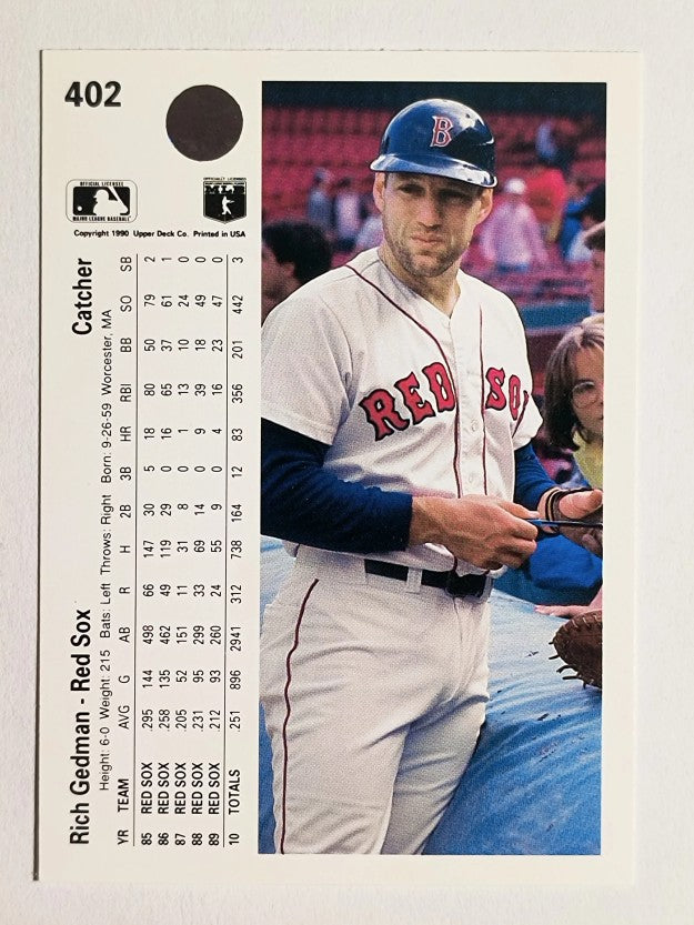 1990 Upper Deck #402 Rich Gedman