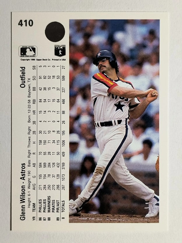 1990 Upper Deck #410 Glenn Wilson