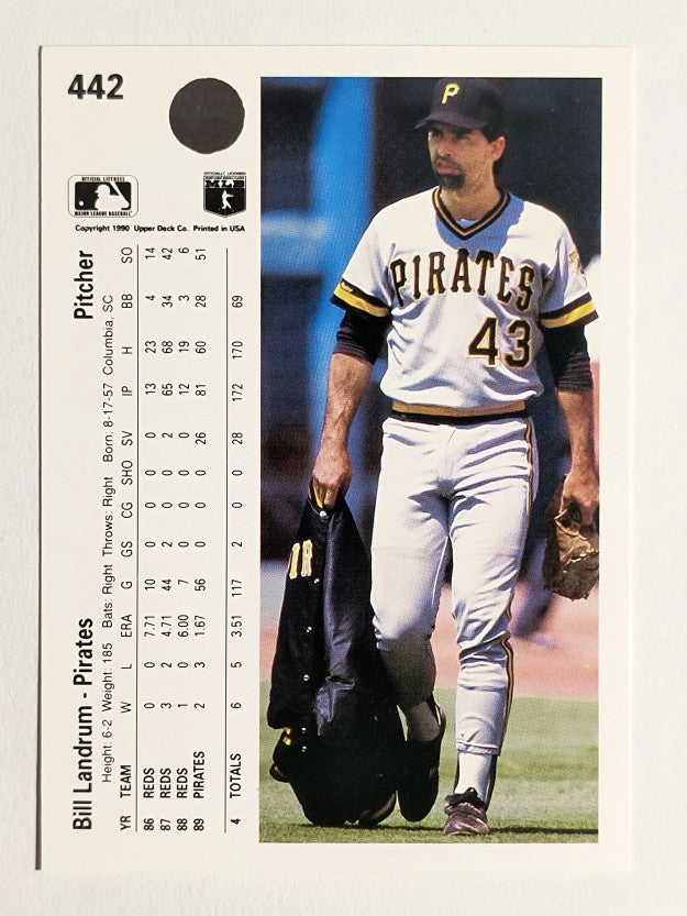 1990 Upper Deck #442 Bill Landrum