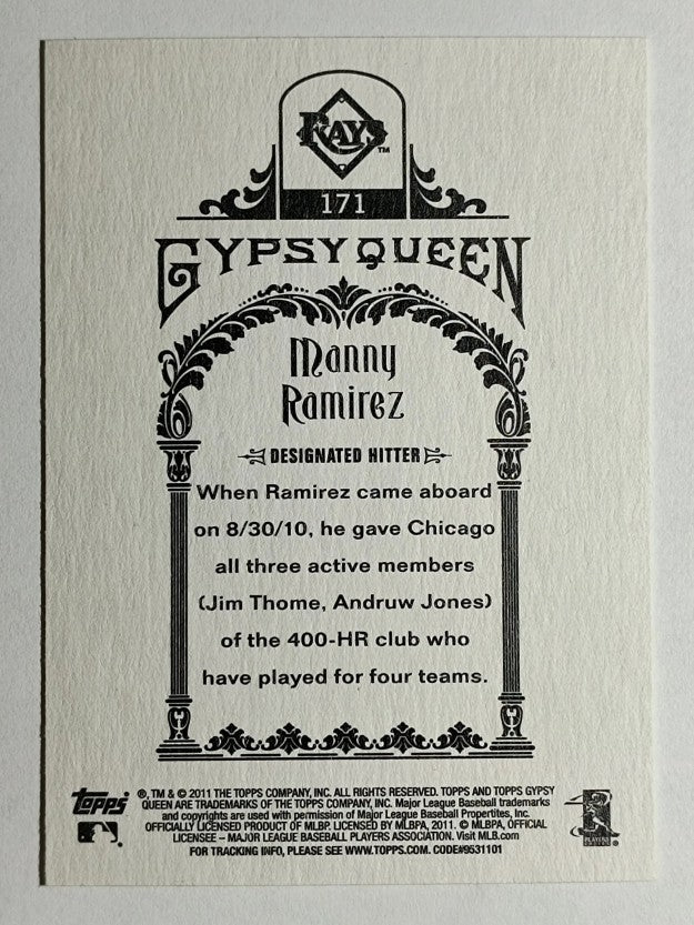 2011 Topps Gypsy Queen #171 Manny Ramirez