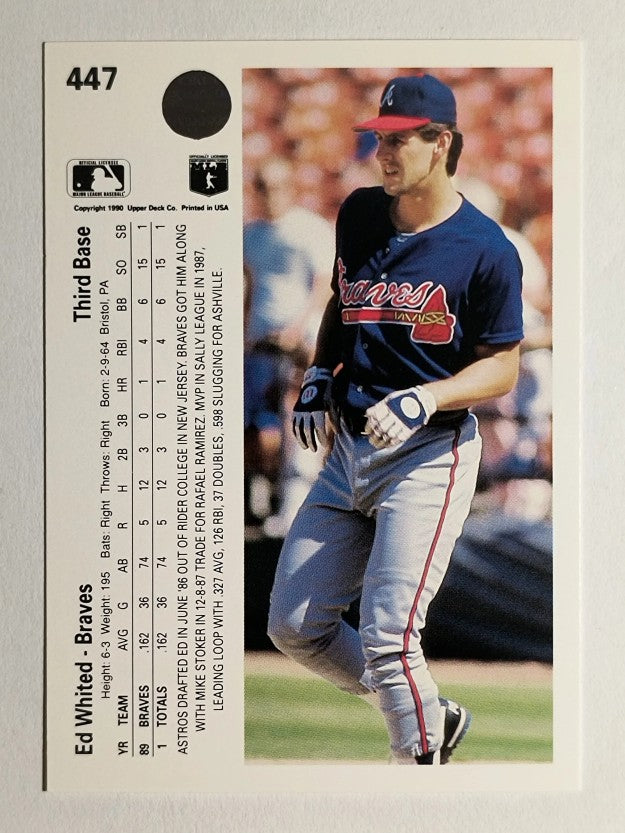 1990 Upper Deck #447 Ed Whited RC